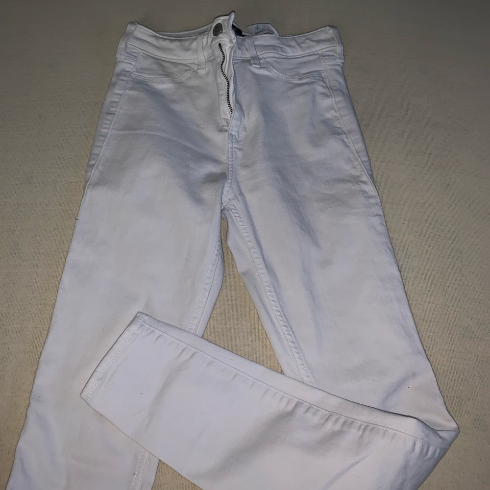 [HOLISTER] White jean leggings high raise Size 1 regular W25 L28